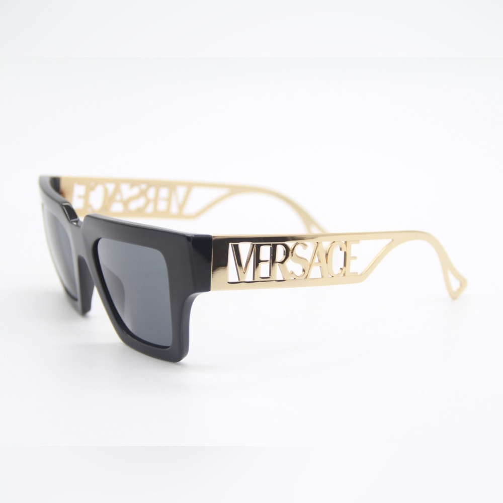 NEW VERSACE WOMEN’S SUNGLASSES VE4431 GB1/87 EYEWEAR VERSACE MOD 4431 BLACK - Picture 4 of 13